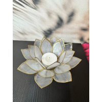 Lotus sfeerlicht naturel goudrand 